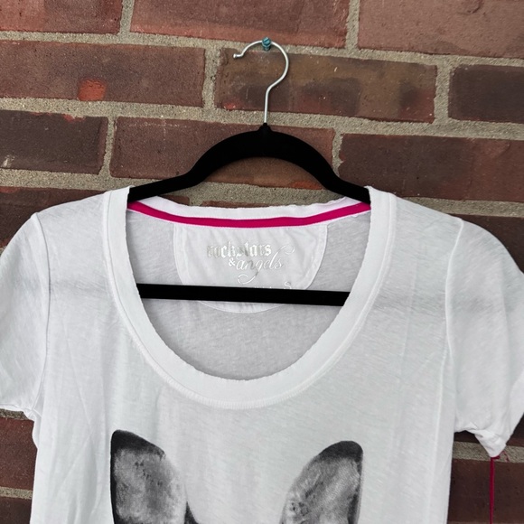 Rockstars & Angels White Deer Head 100% Cotton T Shirt Women’s Small NEW - Picture 2 of 8